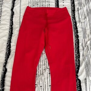 Fabletics Red Ribbed Leggings